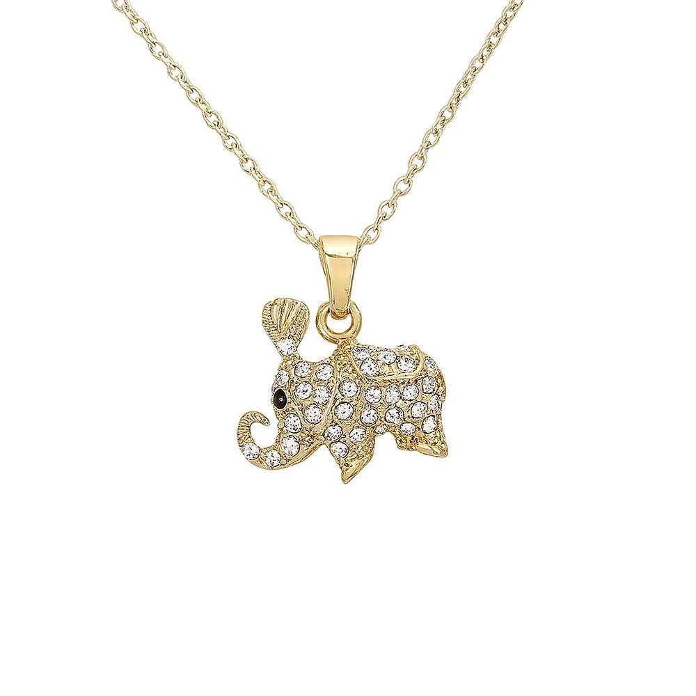 Golden Grace Elephant Pendant Necklace